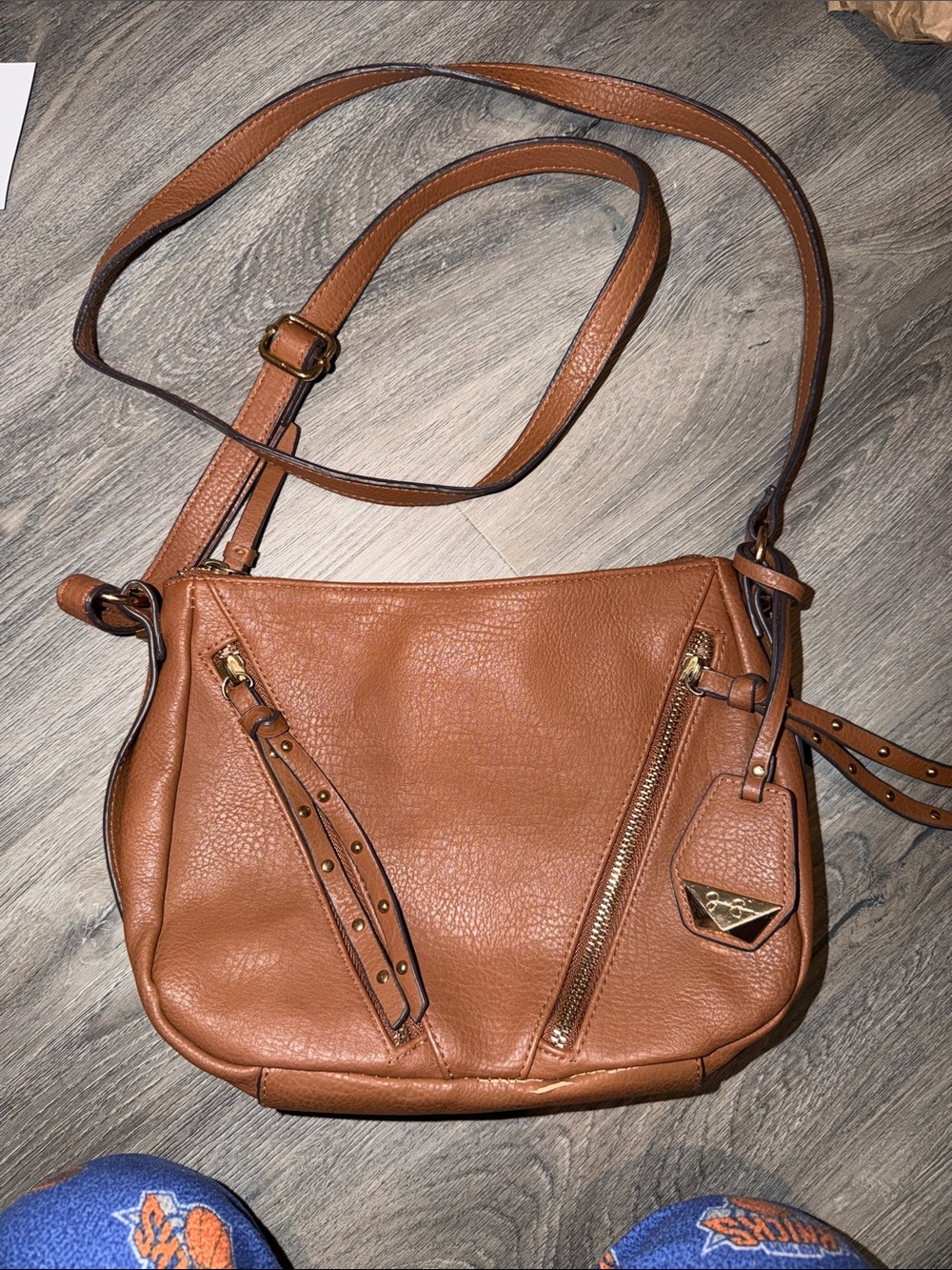 Jessica Simpson Tan Leather Crossbody Bag